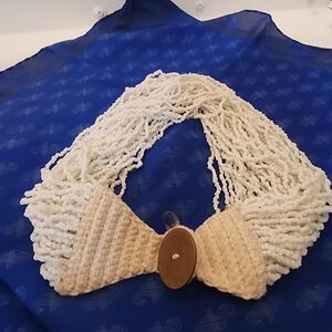 Two's Company Cream and White Beaded Necklace